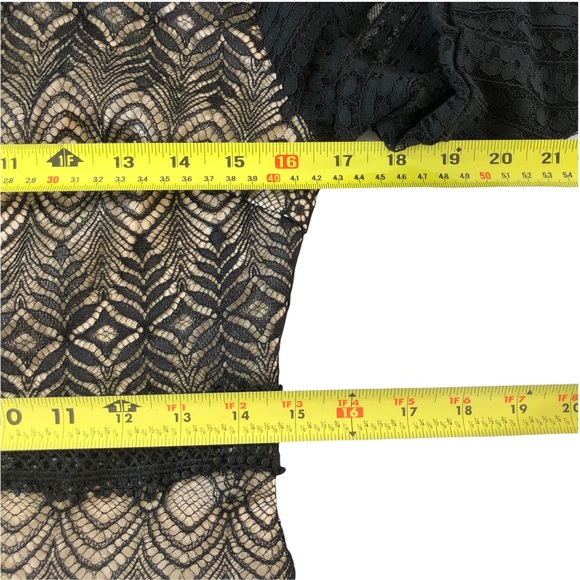 Francesca's Kenna Collection Lace A-Line Mini Black Lace Dress Holiday Dress Med - Picture 16 of 16